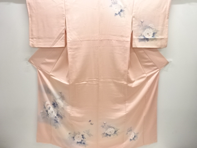 草花に蝶模様訪問着